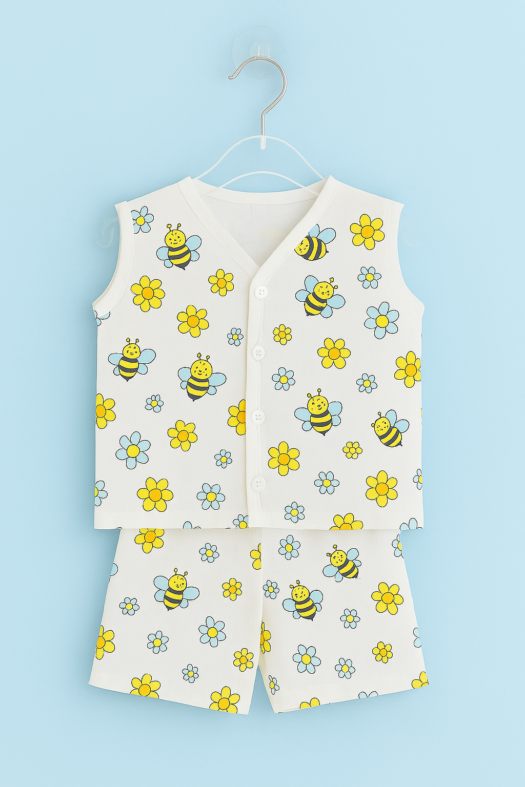 New Born Top & Bottom Wear Top & Bottom set Muslin Jabla set